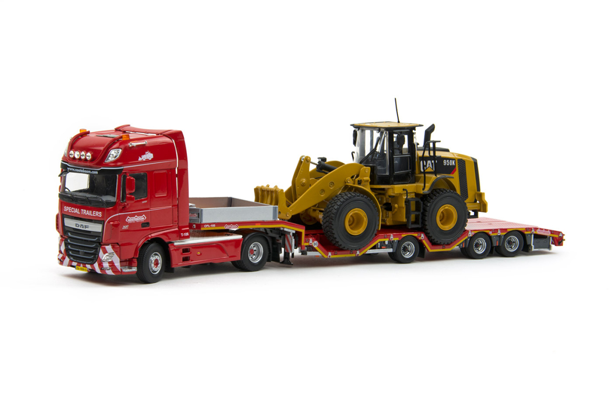 Porte-engins nooteboom mcos-48-03 rouge / metal - marge models MM1813 Porte-engins nooteboom mcos-48-03 rouge / metal - marge models MM1813